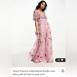 NWT Maya Premium Embroidered Dress